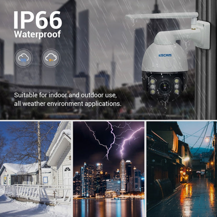 ESCAM Q5068 H.265 5MP Pan / Tilt / 4X Zoom WiFi Waterproof IP Camera, Support ONVIF Two Way Talk & Night Vision, AU Plug, EU Plug, AU Plug, UK Plug, US Plug ESCAM Q5068 H.265 5MP Pan / Tilt / 4X Zoom WiFi Waterproof IP Camera, Support ONVIF Two Way Talk & Night Vision, AU Plug, EU Plug, AU Plug, UK Plug, US Plug